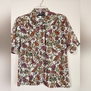 Womens Multicolor Floral Shirt